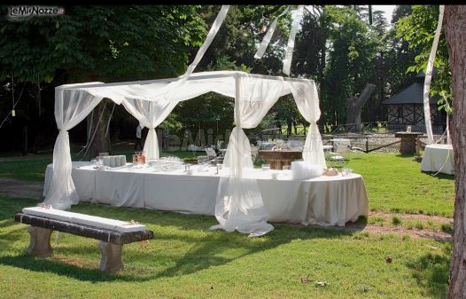 Gazebo per l'antipasto di nozze