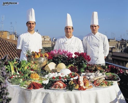 Chef per le nozze del Roof Garden Restaurant Les Etoiles a Roma