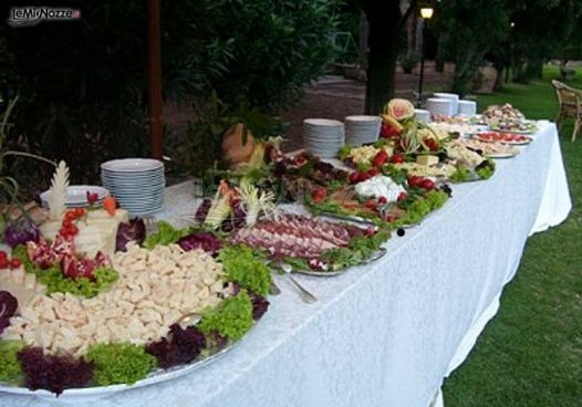 Tavolo del buffet di matrimonio