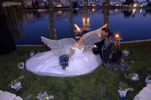 Animazione con costumi da fata per il matrimonio