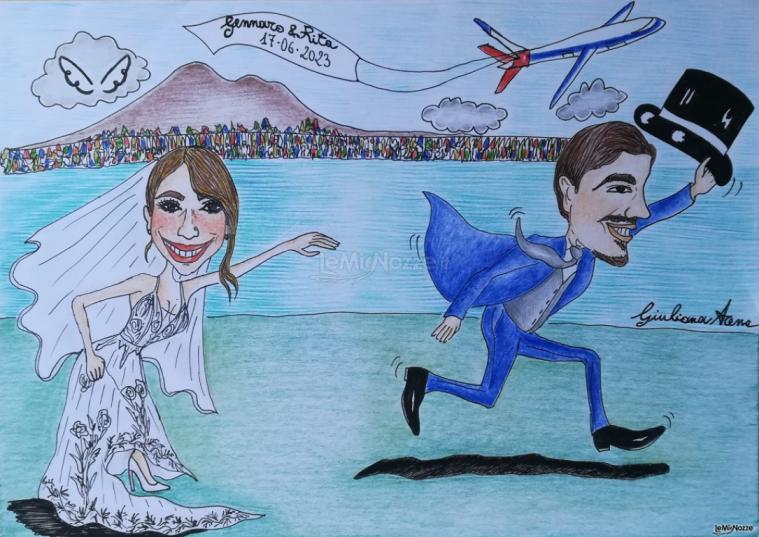 Caricatura personalizzata sposi Napoli