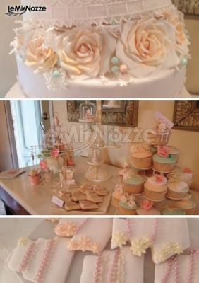 Romantic dessert table