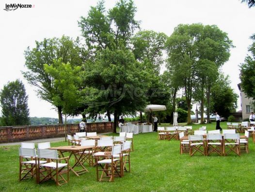 Giardino del castello per il matrimonio