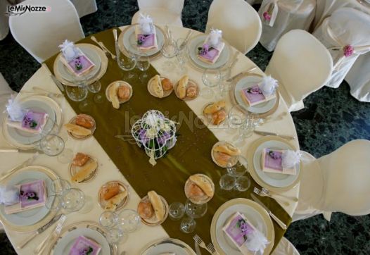 Tavolo per il ricevimento di matrimonio a Roma