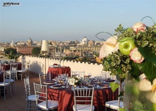 Terrazza panoramica per matrimoni a Roma