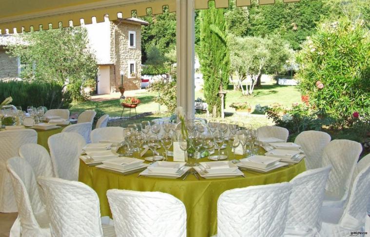 Villa Pianello - Allestimento tavoli per matrimonio