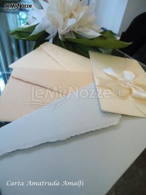 Partecipazione con carta amatruda di Amalfi