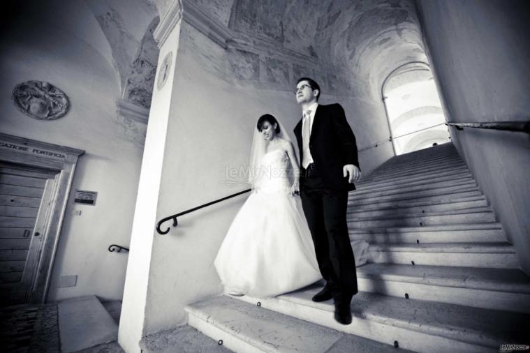 Sposi sulle scale