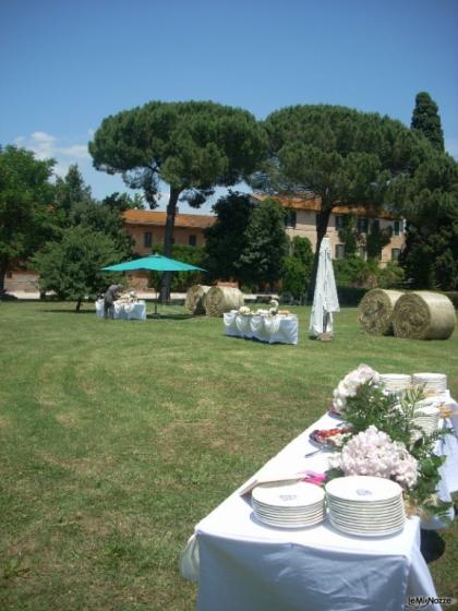 Allestimento per matrimonio presso la Tenuta Pantano Borghese