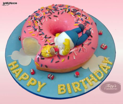 Homer & Donut Cake