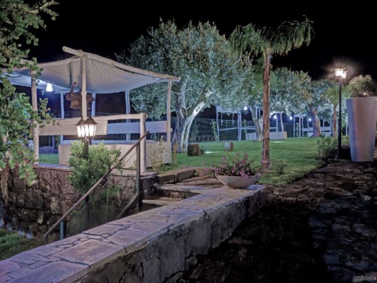 Giardino di sera di Villa del Casale Bongiardo