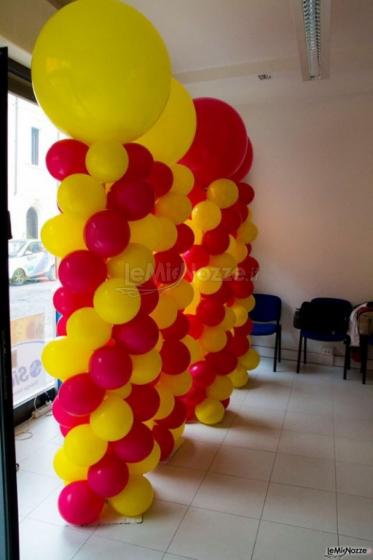 Colonne balloon ingresso sposi