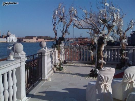 Celebrazione del matrimonio nella laguna di Venezia