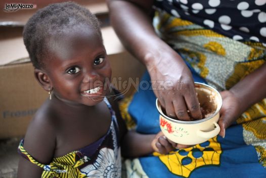 Una tenera immagine scattata nel corso della missione in Congo