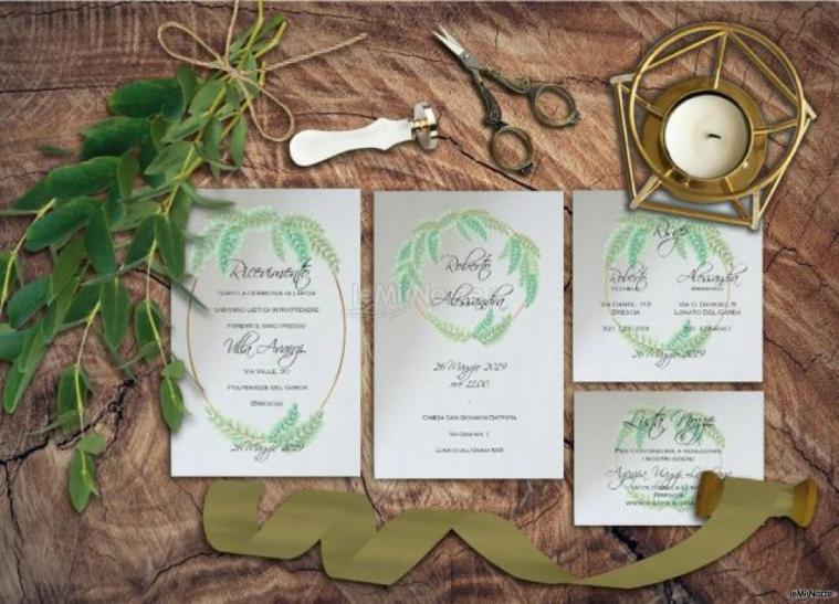 Partecipazioni Le Cartasie - Matrimonio tema botanico verde