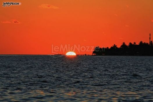 Suggestivo tramonto alle Maldive - Foto scattata in un nostro viaggio
