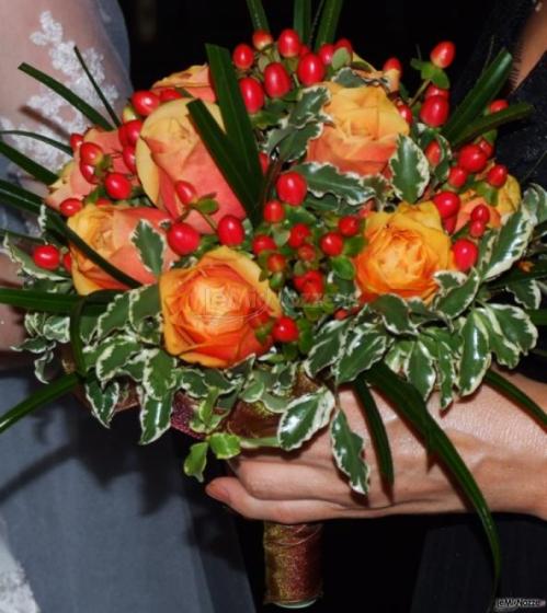 Bouquet arancio particolare by Spazio Verde