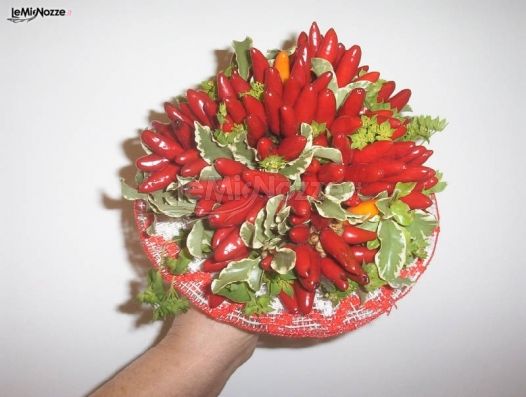 Bouquet di peperoncini per la sposa