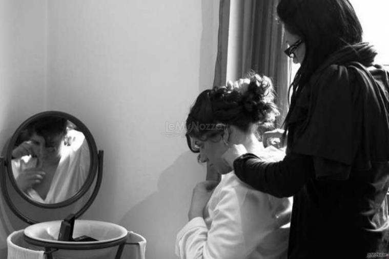 Foto dei preparativi della sposa