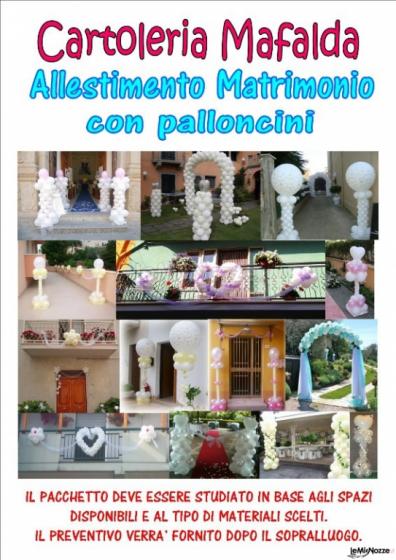 Allestimento matrimonio con palloncini - Cartoleria Mafalda