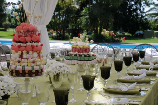 Centrotavola di cake pops per il matrimonio