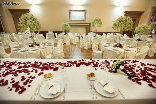 Sala interna per il ricevimento di matrimonio a Roma