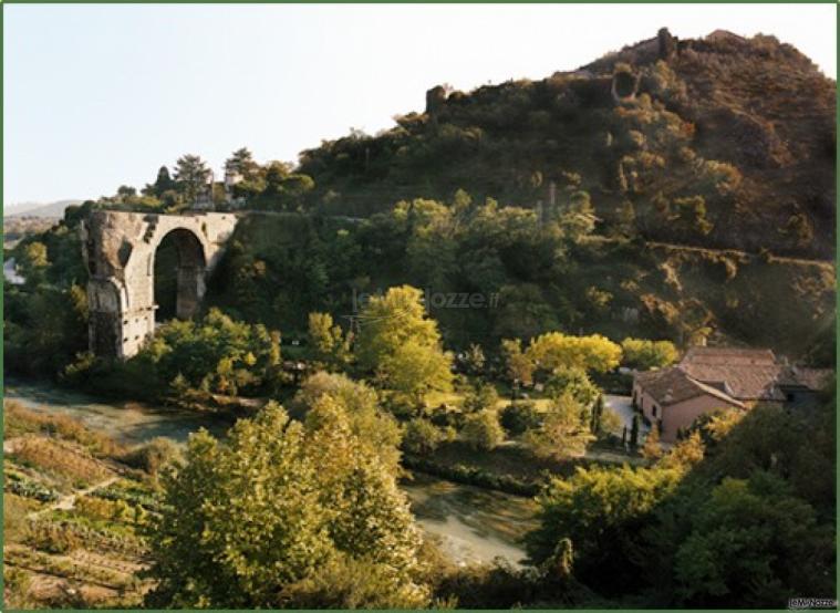 Veduta del mulino e ponte d'Augusto - Mulino dei Marchesi Eroli