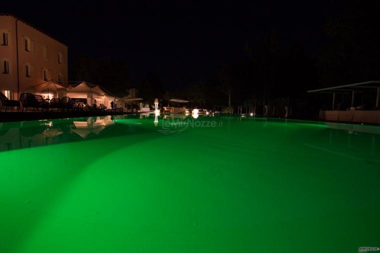 Villa Grazia Cattania - La piscina della Villa di notte