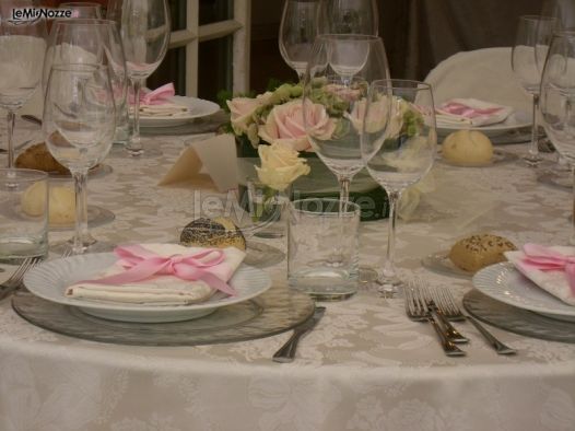 Particolare del tavolo per le nozze