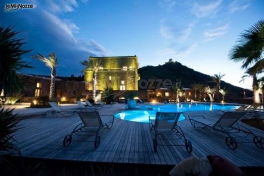 Resort Acropoli di notte per il matrimonio