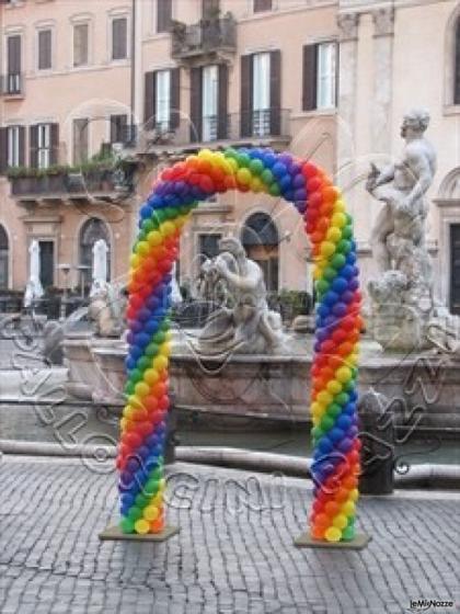 Arco multicolore nelle più svariate combinazioni di colori - Palloncini Pazzi