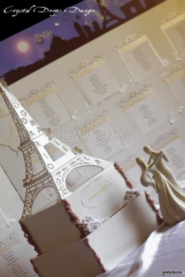 Tour Eiffel centro tableau di 60 cm - Crystal Drops Design