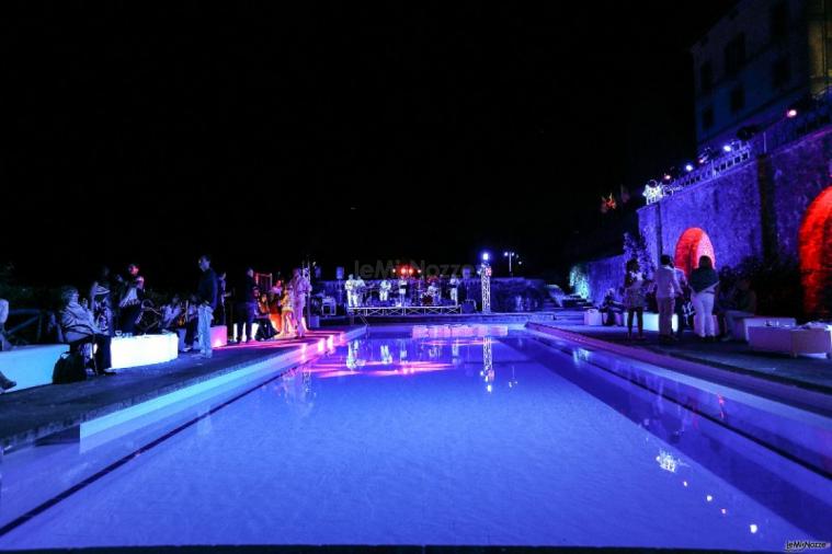 Spettacolo in piscina durante un evento