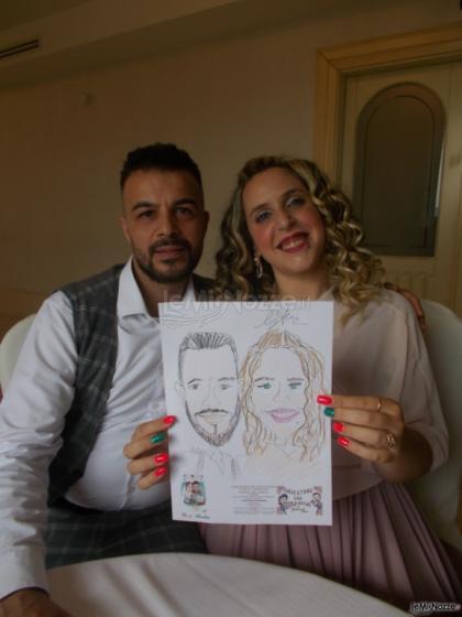 Caricatura ospiti matrimonio Napoli