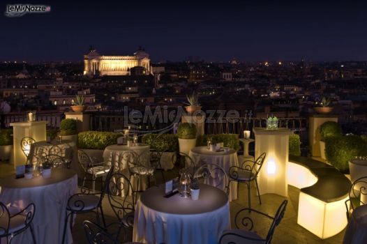 Matrimonio serale con vista su Roma - The Emperors' Terrace