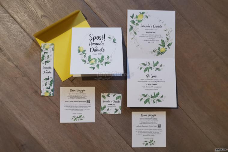 Studio Armonie Creative - invito tema fiori di limoni