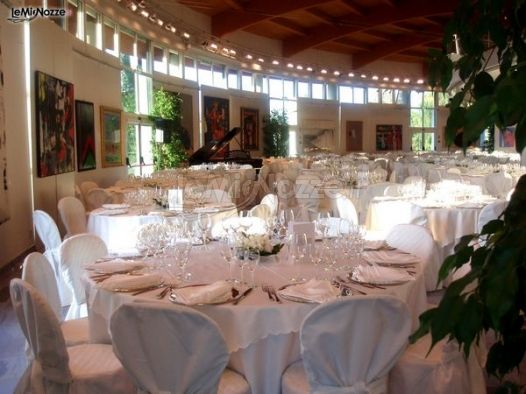 Sala del museo allestita per il ricevimento di nozze