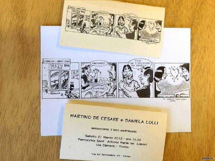 Tipografia Bellis - Partecipazioni di nozze con fumetti
