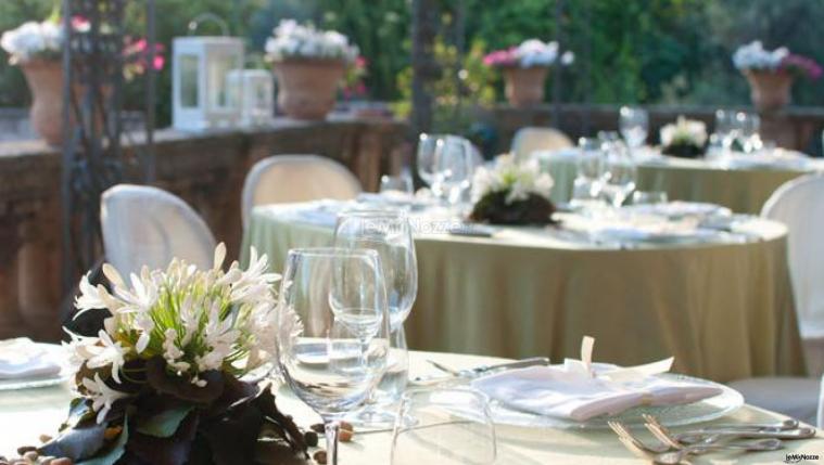 Villa Boscogrande - Tavoli per il ricevimento di matrimonio in terrazza