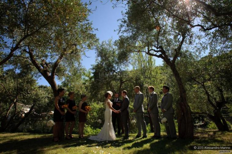 Foto del matrimonio in giardino