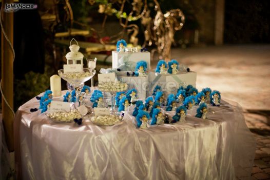 Il tavolo dei confetti di matrimonio