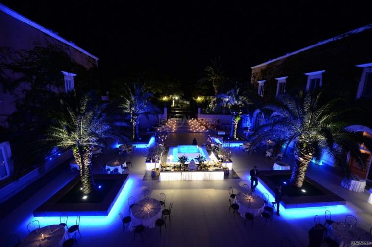 Villa Carafa - Location di nozze illuminata di sera