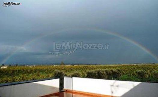 Vista parco presso l'agriturismo per ricevimento di matrimonio a Belpasso (Catania)