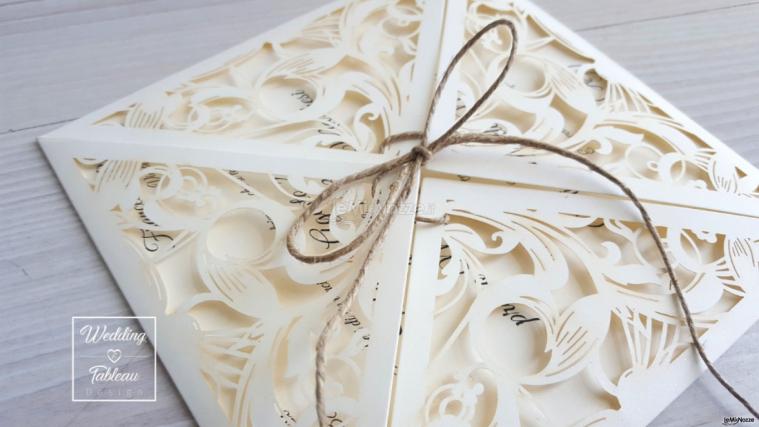Wedding & Tableau design - Partecipazione lase cut