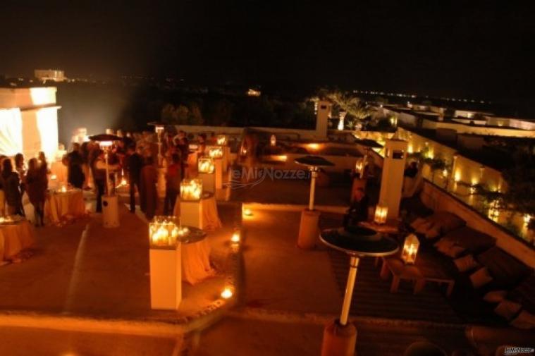 Masseria Torre Maizza - Ricevimento di matrimonio serale sul terrazzo Marocco