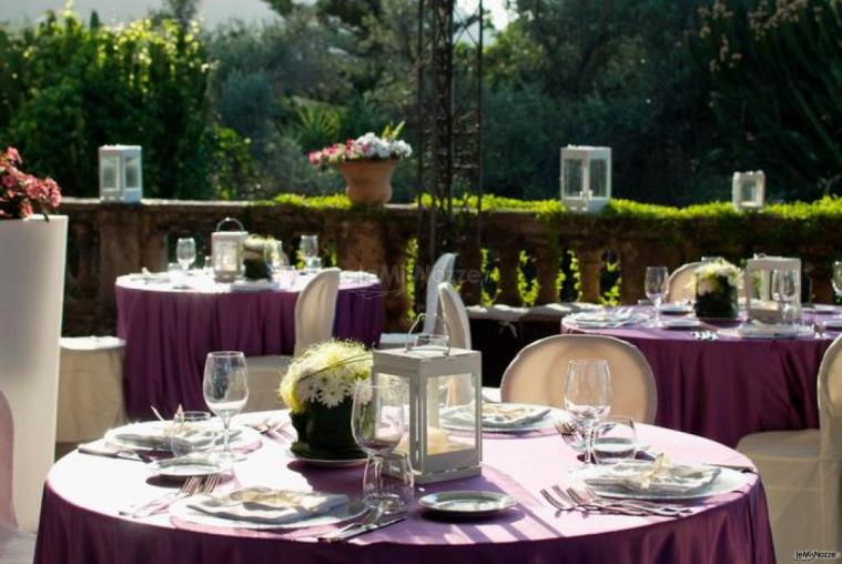 Villa Boscogrande - Tavoli in terrazza per il ricevimento di matrimonio