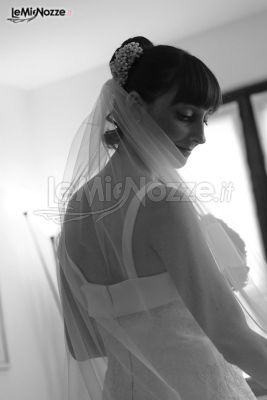 Fotografia della sposa prima della cerimonia nuziale